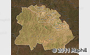 Satellite Map of Copperbelt, darken