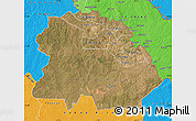 Satellite Map of Copperbelt, political outside