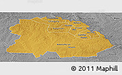 Physical Panoramic Map of Copperbelt, desaturated