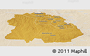 Physical Panoramic Map of Copperbelt, lighten