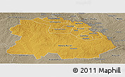 Physical Panoramic Map of Copperbelt, semi-desaturated