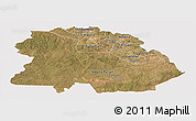 Satellite Panoramic Map of Copperbelt, cropped outside