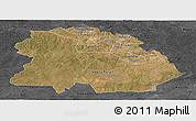 Satellite Panoramic Map of Copperbelt, darken, desaturated