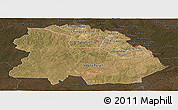 Satellite Panoramic Map of Copperbelt, darken