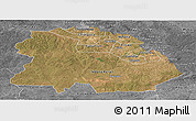 Satellite Panoramic Map of Copperbelt, desaturated