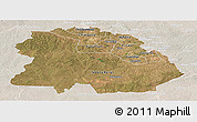 Satellite Panoramic Map of Copperbelt, lighten