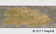 Satellite Panoramic Map of Copperbelt, semi-desaturated