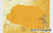 Political 3D Map of Chipata, physical outside