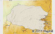 Shaded Relief 3D Map of Chipata, physical outside