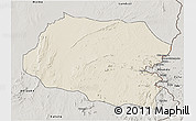 Shaded Relief 3D Map of Chipata, semi-desaturated