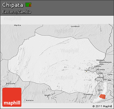 Silver Style 3D Map of Chipata
