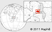 Blank Location Map of Chipata, highlighted parent region