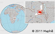 Gray Location Map of Chipata, highlighted parent region