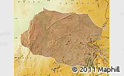 Satellite Map of Chipata, physical outside