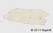 Shaded Relief Panoramic Map of Chipata, cropped outside