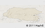Shaded Relief Panoramic Map of Chipata, lighten