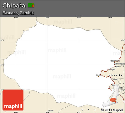 Classic Style Simple Map of Chipata