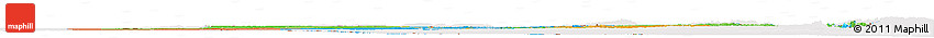 Political Horizon Map of Zambia, cropped outside