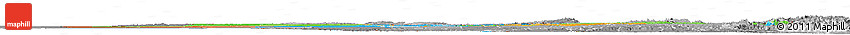 Political Horizon Map of Zambia, desaturated