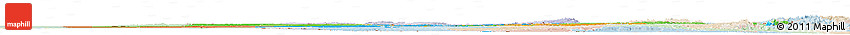 Political Horizon Map of Zambia, lighten