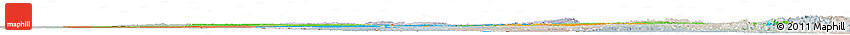 Political Horizon Map of Zambia, lighten, semi-desaturated