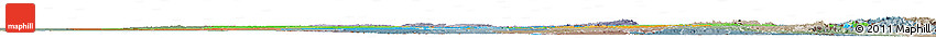 Political Horizon Map of Zambia, semi-desaturated