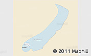 Classic Style 3D Map of Lake Mweru, single color outside
