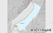 Physical 3D Map of Lake Mweru, lighten, desaturated