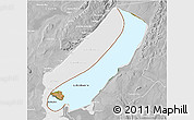 Satellite 3D Map of Lake Mweru, lighten, desaturated