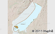 Satellite 3D Map of Lake Mweru, lighten