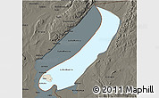 Shaded Relief 3D Map of Lake Mweru, darken