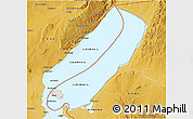 Shaded Relief 3D Map of Lake Mweru, physical outside