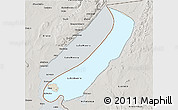 Shaded Relief 3D Map of Lake Mweru, semi-desaturated