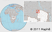 Gray Location Map of Lake Mweru, highlighted country