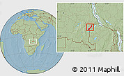 Savanna Style Location Map of Lake Mweru, hill shading