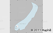 Gray Map of Lake Mweru, single color outside
