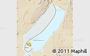 Physical Map of Lake Mweru, lighten