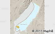 Physical Map of Lake Mweru, lighten, semi-desaturated