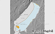 Political Map of Lake Mweru, desaturated