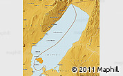 Political Map of Lake Mweru, physical outside