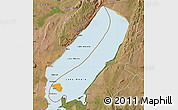 Political Map of Lake Mweru, satellite outside