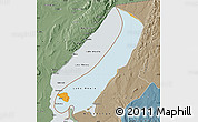 Political Map of Lake Mweru, semi-desaturated