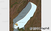 Satellite Map of Lake Mweru, darken