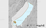 Satellite Map of Lake Mweru, lighten, desaturated