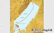 Satellite Map of Lake Mweru, physical outside