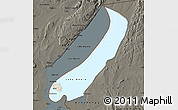 Shaded Relief Map of Lake Mweru, darken