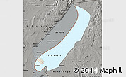Shaded Relief Map of Lake Mweru, darken, semi-desaturated