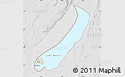 Shaded Relief Map of Lake Mweru, lighten, desaturated