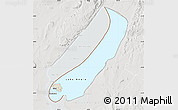Shaded Relief Map of Lake Mweru, lighten, semi-desaturated