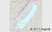 Shaded Relief Map of Lake Mweru, semi-desaturated